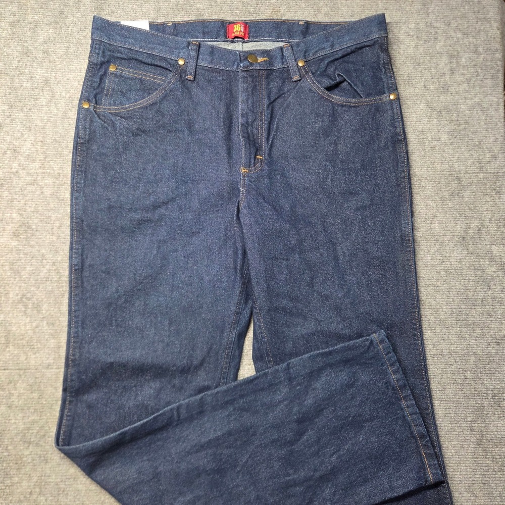 Wrangler Cowboy Cut Jeans Mens 35x34 Slim Fit NWT Premium Performance Denim